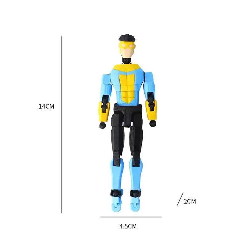 3D Printed Blue Masked Invincible T13 Movable Action Figure - ToylandEU