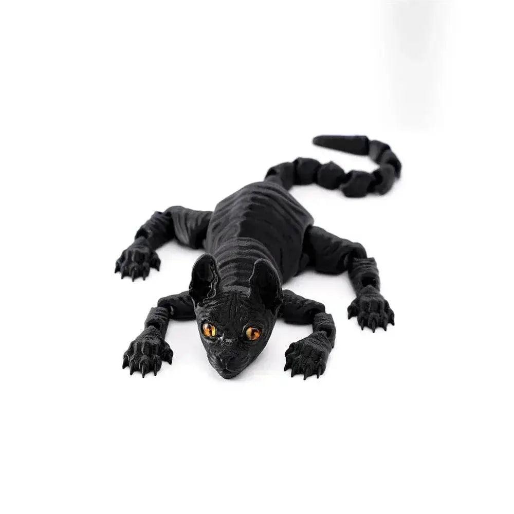 3D Printed Miniature Hairless Cat Model Doll Toy Figurine - ToylandEU™