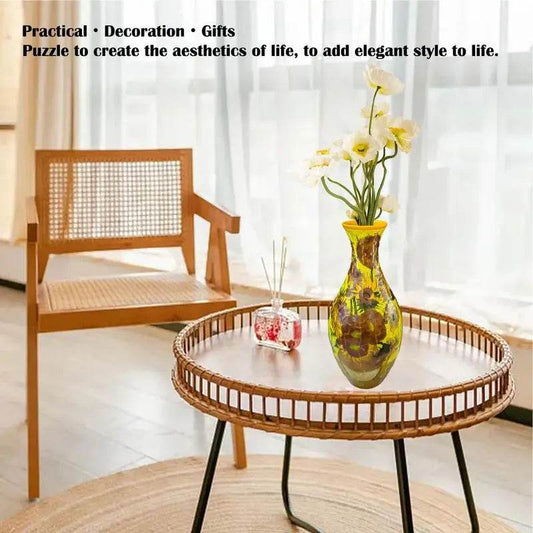 3D Puzzle Vase Flower Porcelain Design DIY Assembly Toy - ToylandEU