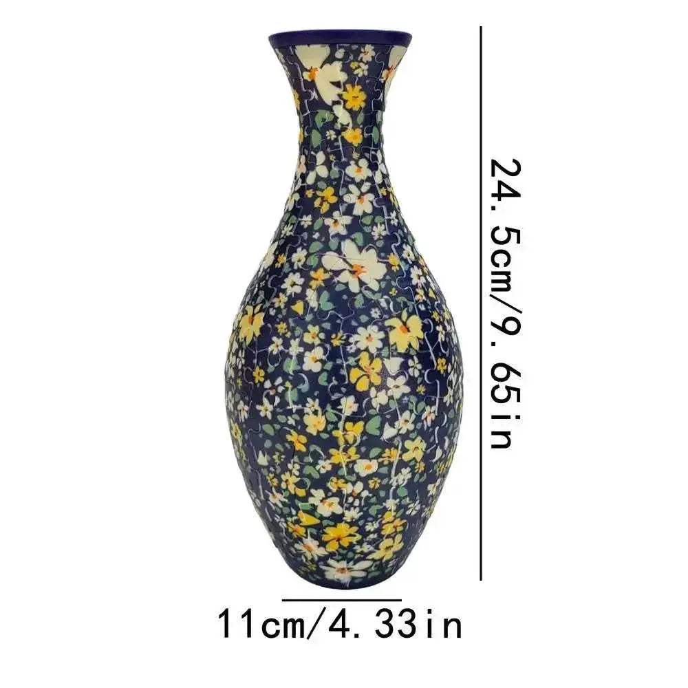 3D Puzzle Vase Flower Porcelain Design DIY Assembly Toy - ToylandEU