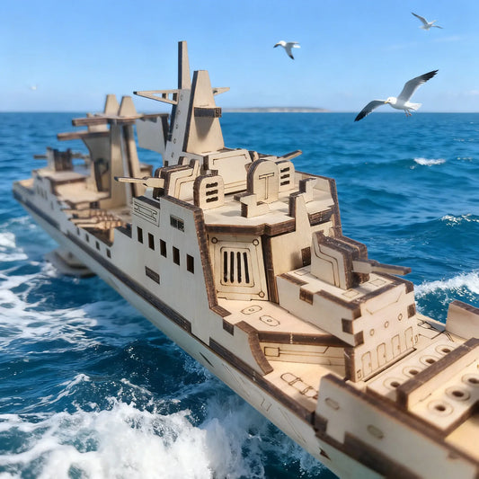 3D Puzzle Warship Model For Gift Enthusiasts Christmas Edition - ToylandEU