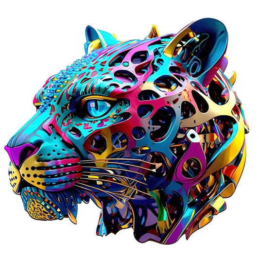 3D Wooden Animal Jigsaw Puzzle Interactive Lion - ToylandEU™