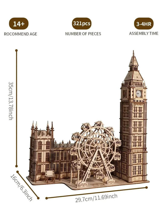 3D Wooden Puzzle Big Ben Model Kits DIY Home Decor Gift - ToylandEU™