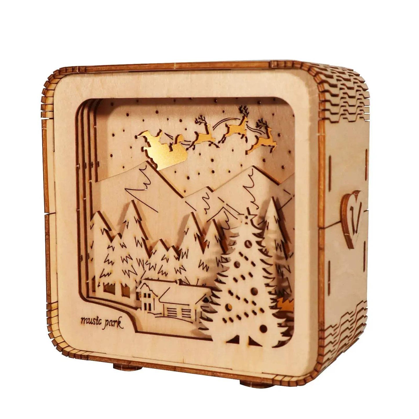 3D Wooden Puzzle Castle Night Light Desk Decor Gift - ToylandEU