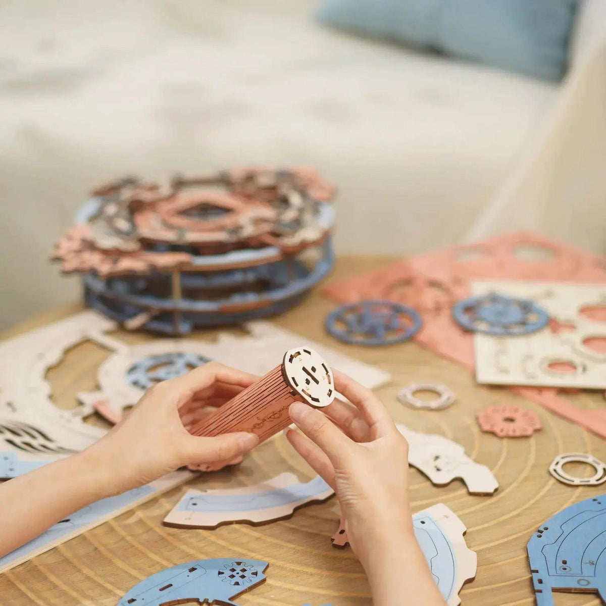 Robotime 3D Wooden Puzzle Wall Clock Rokr Romantic Note - ToylandEU™