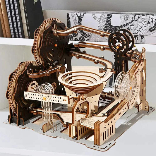 3D Wooden Puzzle Marble Run Set DIY Assemble Mechanical Model Building Kits STEAM Educational Toys for Adult Kids Birthday Gifts - ToylandEU