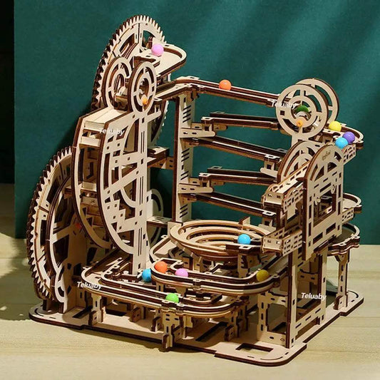 3D Wooden Puzzle Marble Runs Mechanical Puzzles Self Assembly Toy - ToylandEU