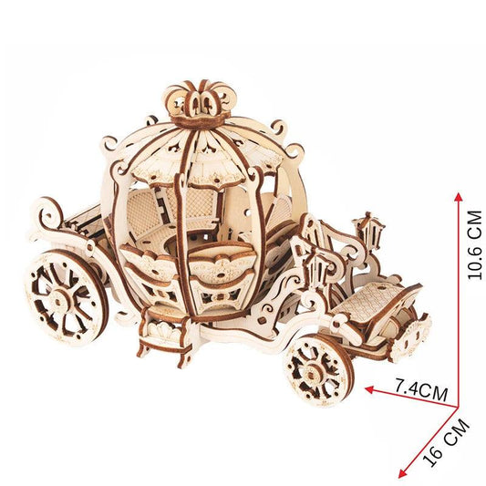3D Wooden Puzzle | Pumpkin Carriage Model | Toylandeu™