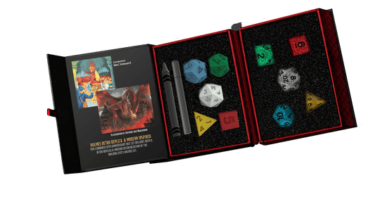 D&D 50th Anniversary Then/Now Dice Set | For D&D & Tabletop RPGs | Dice Sets & Games