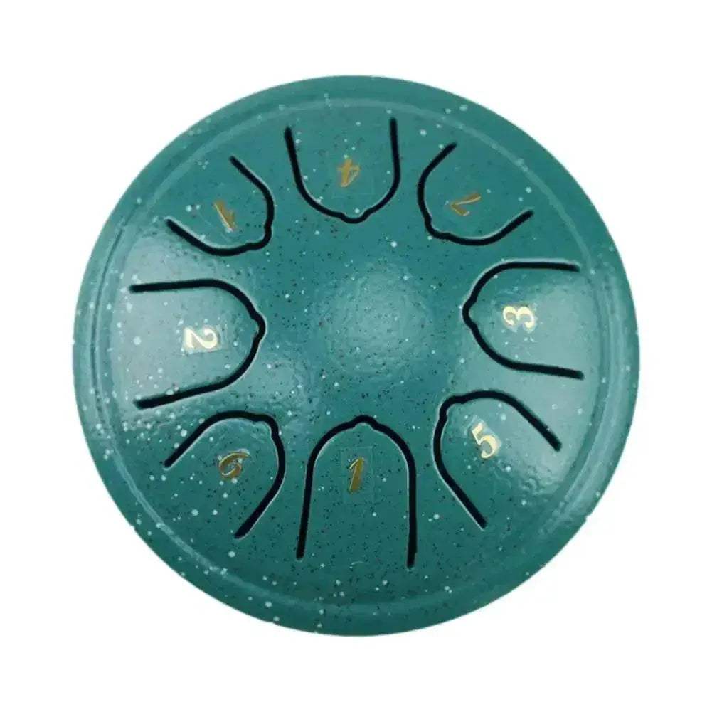 4.5 Inch 8 Tone Steel Tongue Drum Mini Hand Pan Drum With Drumsticks Tambourine And Accessories - ToylandEU