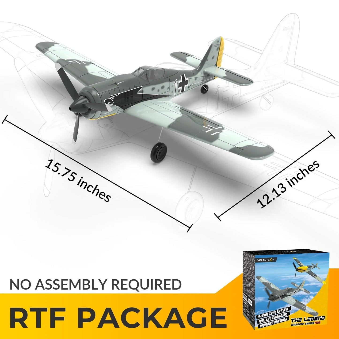4 Channel Volantexrc Fw190 Rc Plane With Xpilot | Toylandeu