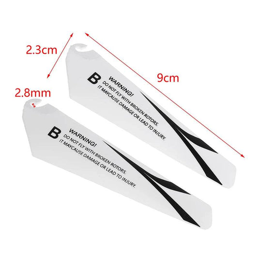 4 Pack of Durable 7.2/9CM Spare Blades for R/C Mini Helicopters - ToylandEU