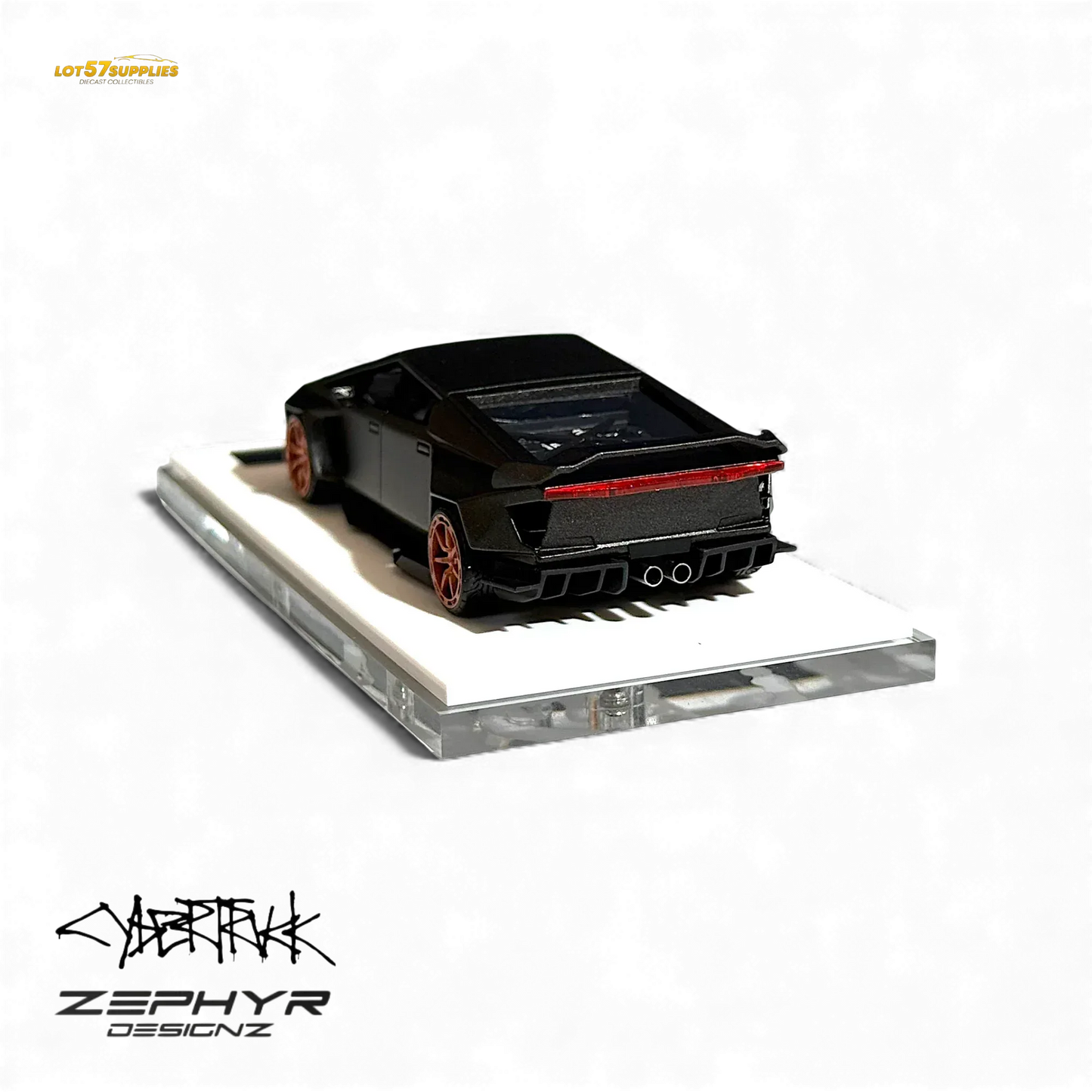 404ERROR Tesla Cybertruck Custom Widebody - Matte Gray 1:64 - ToylandEU