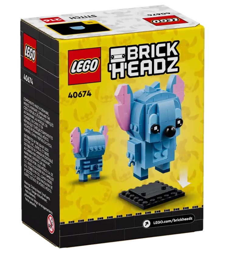 LEGO® Disney BrickHeadz Stitch Figure | 152 Pieces | Ages 10+ | 40674