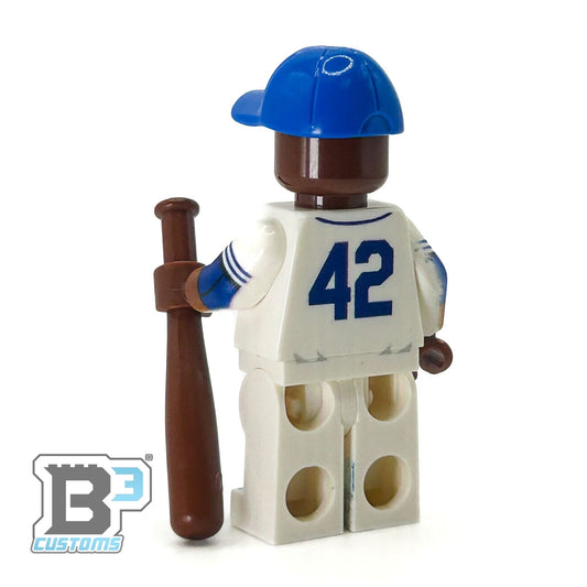 #42 Robinson Brookyln Baseball Player Minifig - B3 Customs - ToylandEU