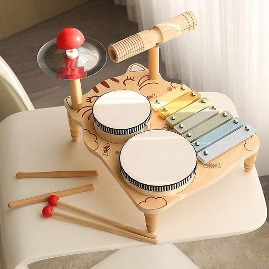 Montessori Wooden Multifunctional Drum Stand | Ages 3+