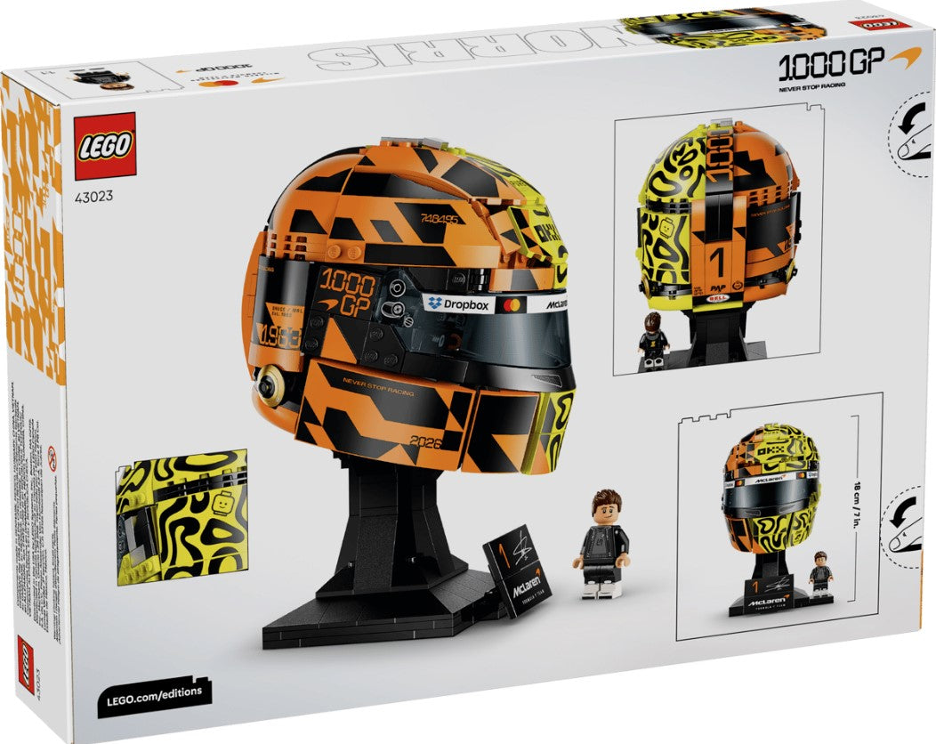 LEGO® F1 Helmet Building Set | McLaren Lando Norris | 793 Pieces | Ages 14+