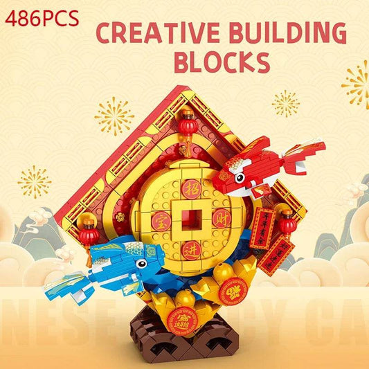 486PCS Koi Coin Building Blocks Chinese Style MOC Model Toys - ToylandEU