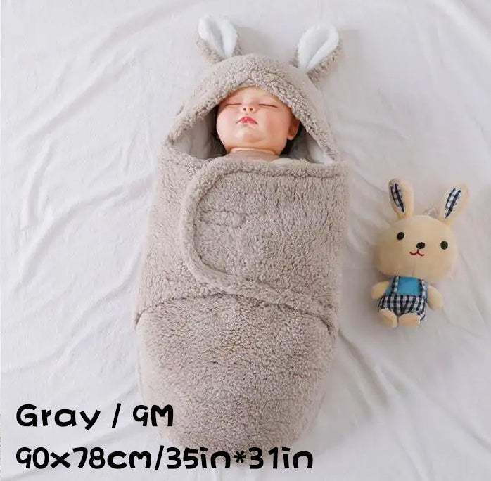 Super Soft Baby Sleeping Bag | Fluffy Fleece Swaddle Blanket | Unisex