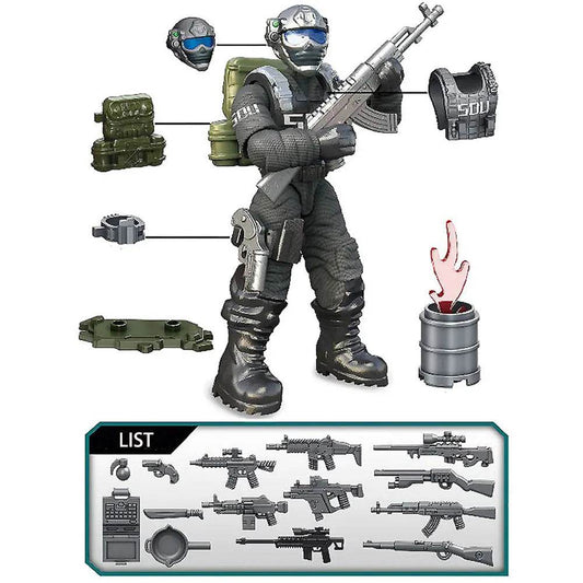 4pcs Set WW2 Army Military Soldiers SWAT Special Force Figures - ToylandEU