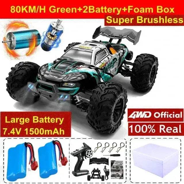 4x4 RC Car Off Road Brushless High Speed Drift Performance - ToylandEU