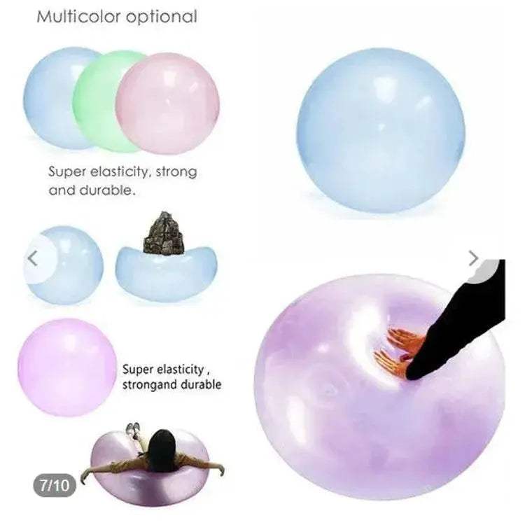 50CM Outdoor Inflatable Toy Bubble Ball Summer TPR Decompression Super Large Inflatable Balloon Water Injection Bubble Ball - ToylandEU
