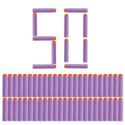 50pcs 8colors Soft Bullet Head Foam Bullets for Nerf Toys - ToylandEU™