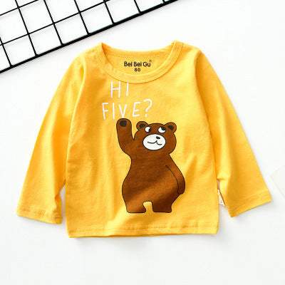 Kids' Korean-Style Cartoon Long-Sleeve Bottoming T-Shirt | Korean Style | Baby & Children's Tops