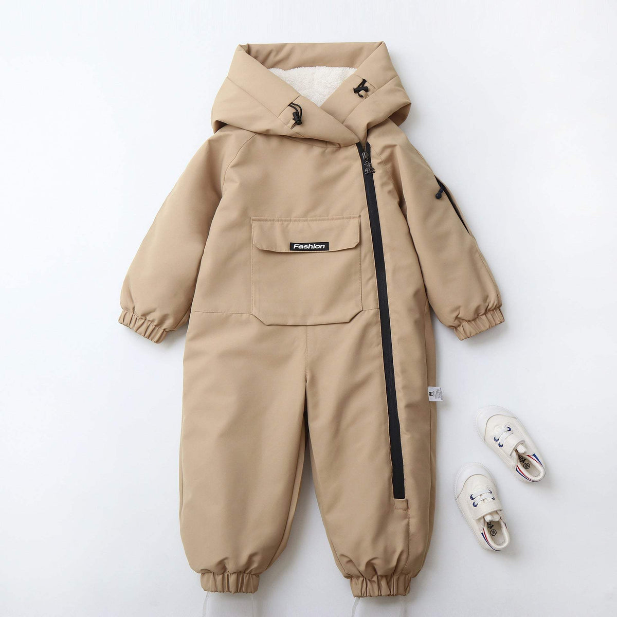 Kids' Hooded One-Piece Crawling Suit | Windproof And Waterproof | Zip-Up | 90-120 cm