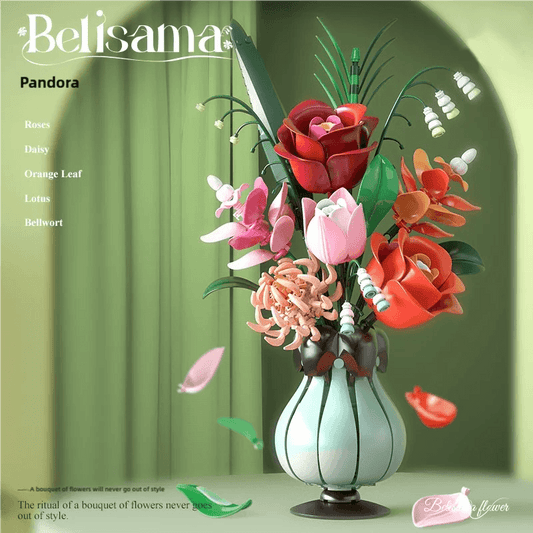 566PCS Rose Bouquet Vase Building Blocks Flower Model Gift - ToylandEU