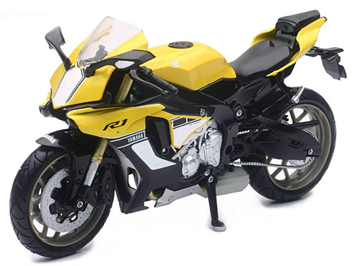 2016 Yamaha YZF-R1 Yellow Motorcycle Model | 1/12 Diecast Motorcycle Model | New Ray | Collector Quality