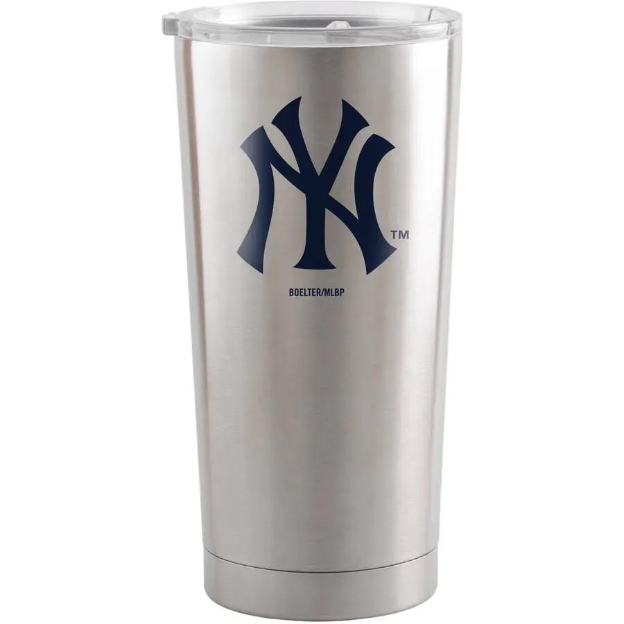 New York Yankees Travel Tumbler 20oz Ultra Silver