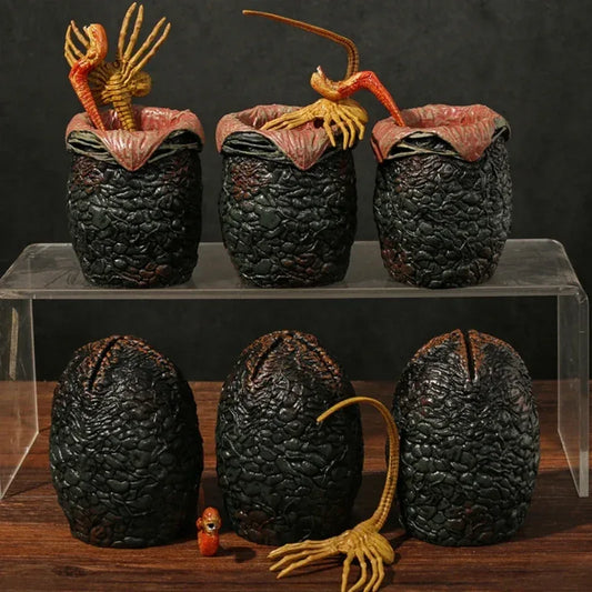 6-Pcs Set Alien Covenant PVC Figures Facehugger Chestburster Eggs 7-8 cm Unisex - ToylandEU