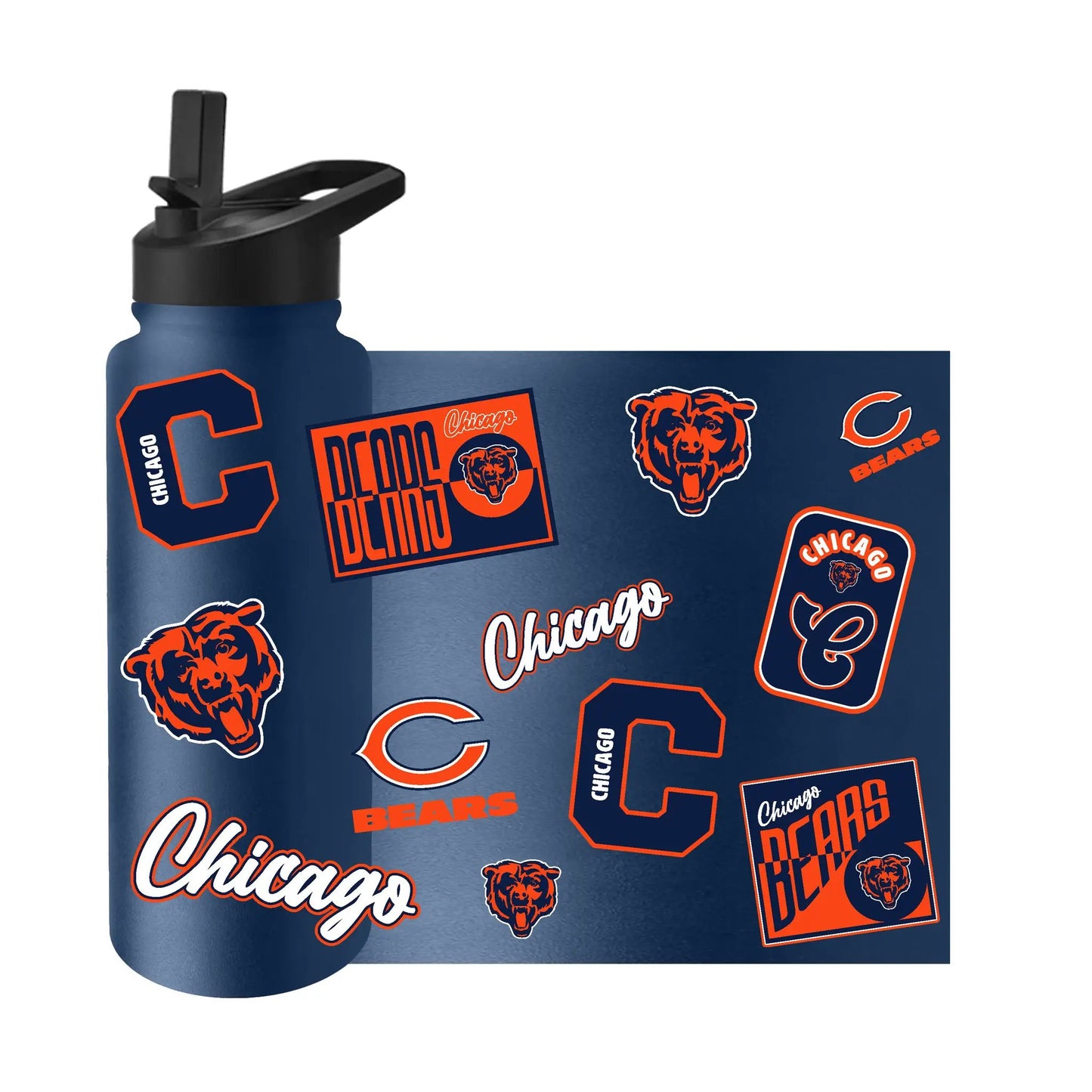 Chicago Bears Quencher Bottle 34oz Stainless Steel Dreamweave