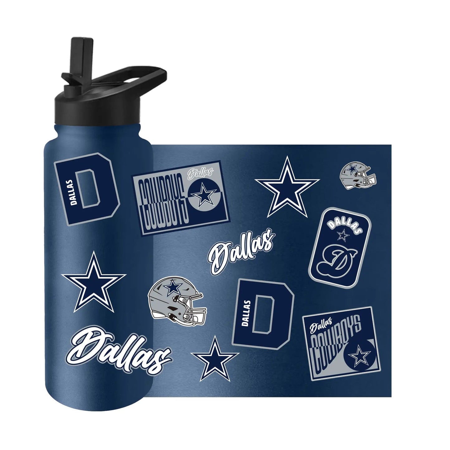 Dallas Cowboys Quencher Bottle 34oz Stainless Steel Dreamweave