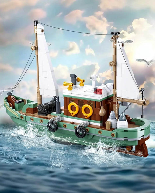 610PCS Fishing Boat Building Blocks Set With Mini Figures - ToylandEU