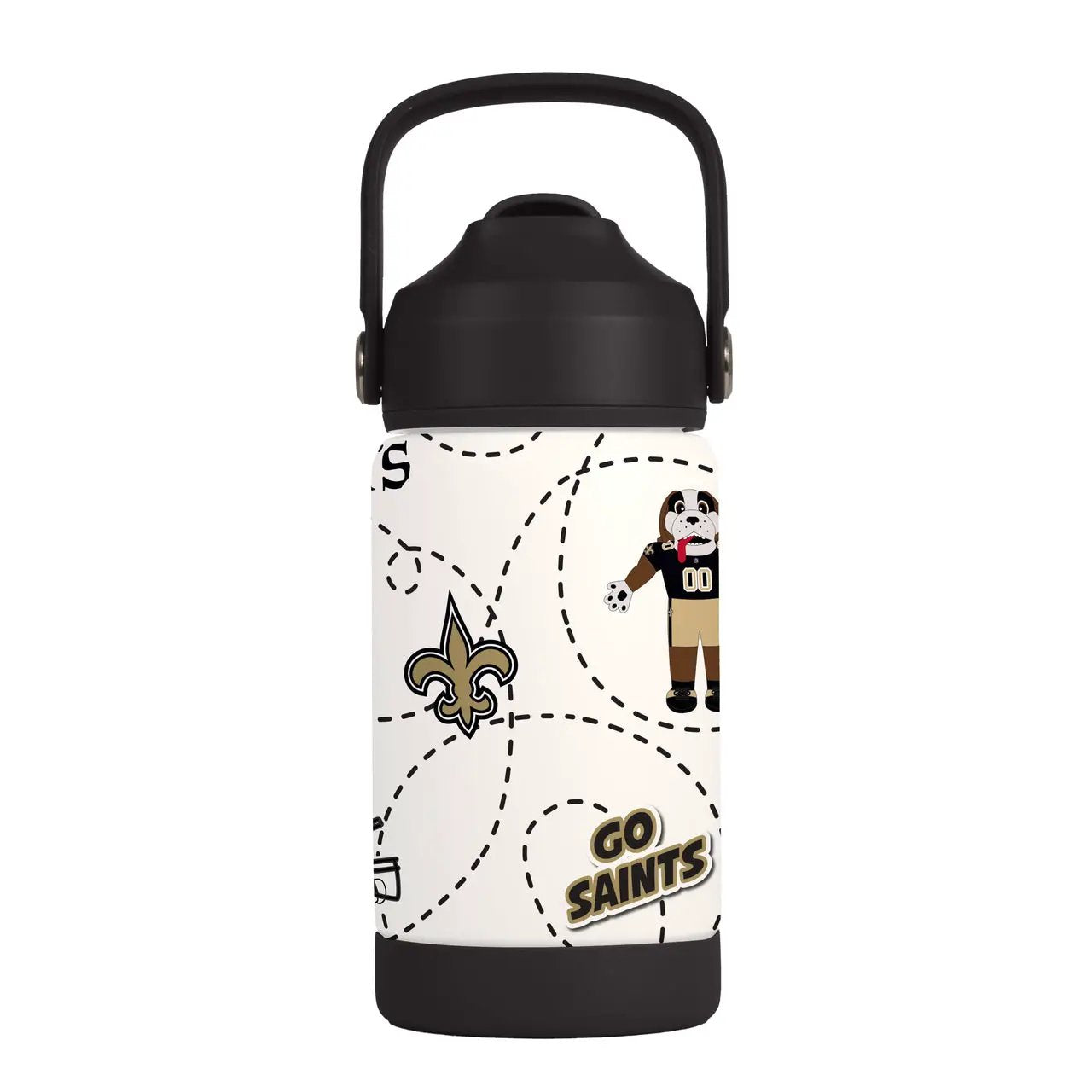 New Orleans Saints Kids Bottle 12oz Stainless Steel Mascot