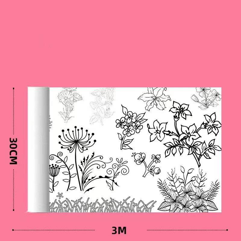 Kids' 3 Meter Graffiti Coloring Scroll | Watercolor
