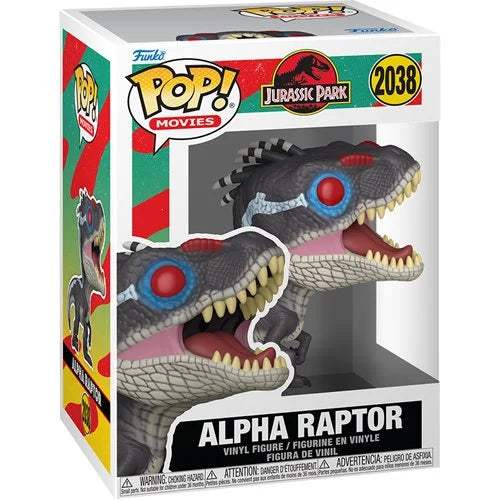 Jurassic Park Alpha Raptor Funko Pop Figure | Series 2038 | 3.5 Inch Scale