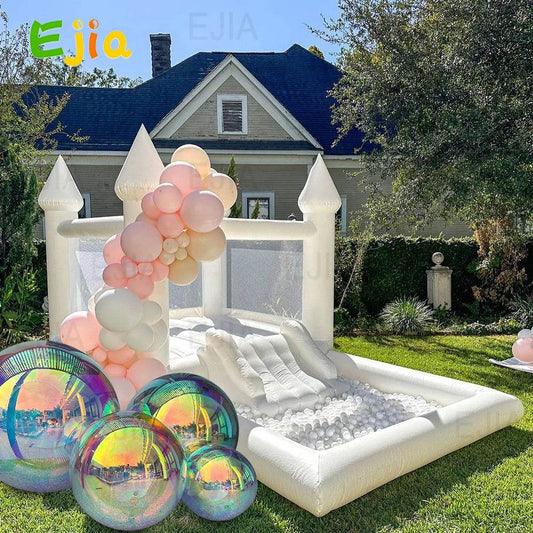 6pc Set Inflatable Shiny Mirror Ball & 13ft Bounce House - ToylandEU