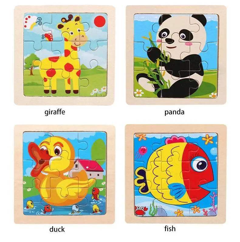6pcs Small Wooden Jigsaw Puzzles For Kids Educational Toys - ToylandEU™