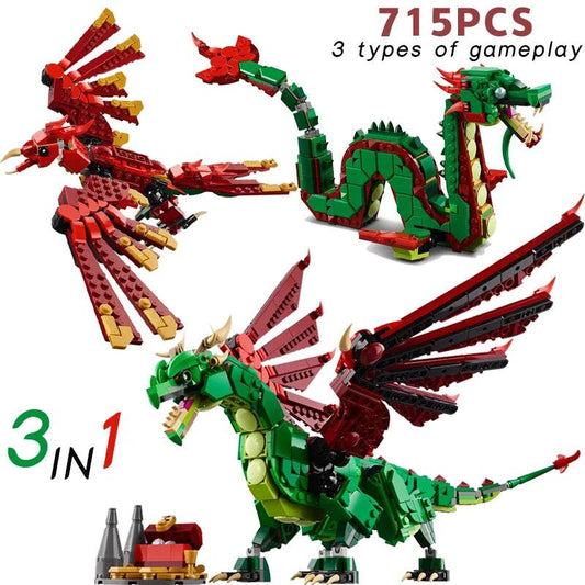 715PCS of Medieval Flying Dragon Building Block Toy In Stock - ToylandEU