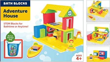 BathBlocks Floating Adventure House | Gift Box | Bath Toy