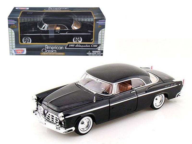 1955 Chrysler C300 Diecast Car | 1 24 Scale | Opening Doors Trunk | Black