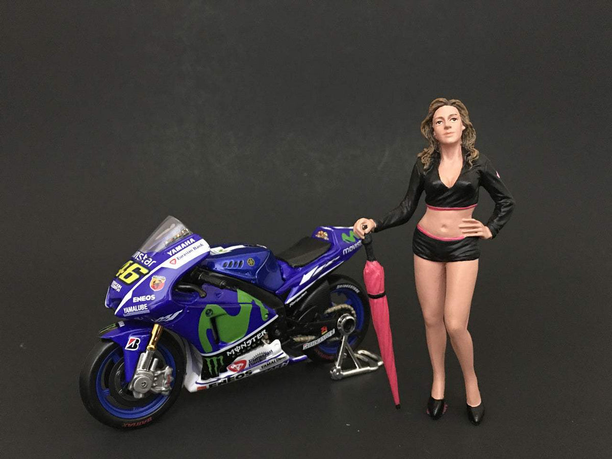 Umbrella Girl II Figure For 1:24 Scale Models | Scale Figure | American Diorama | Collector Quality