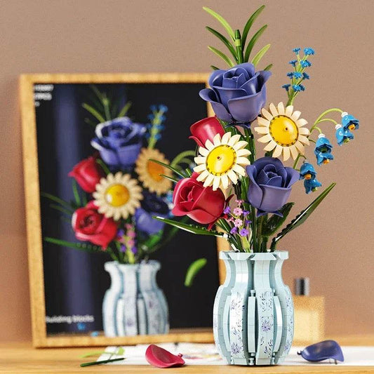 787PCS Rose Bouquet Building Blocks Set MOC Flower Plant Model - ToylandEU