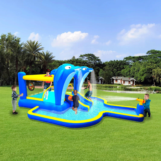 8 In 1 Inflatable Water Park Slide And Trampoline Safe - ToylandEU™