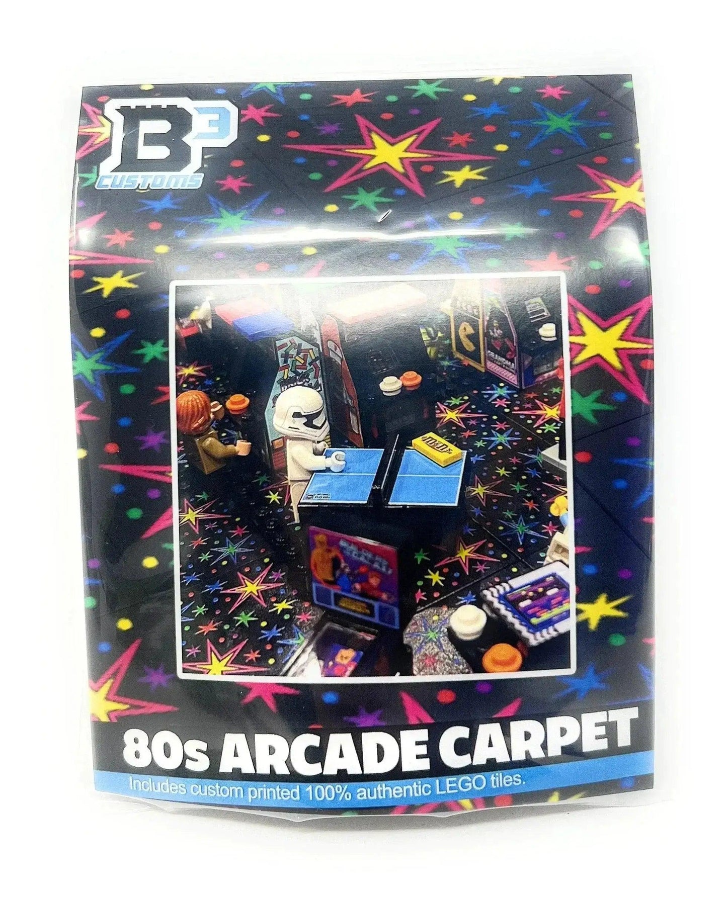80's Arcade Carpet 6x6 Tiles (Bursts) - (Pack of 10) - ToylandEU™