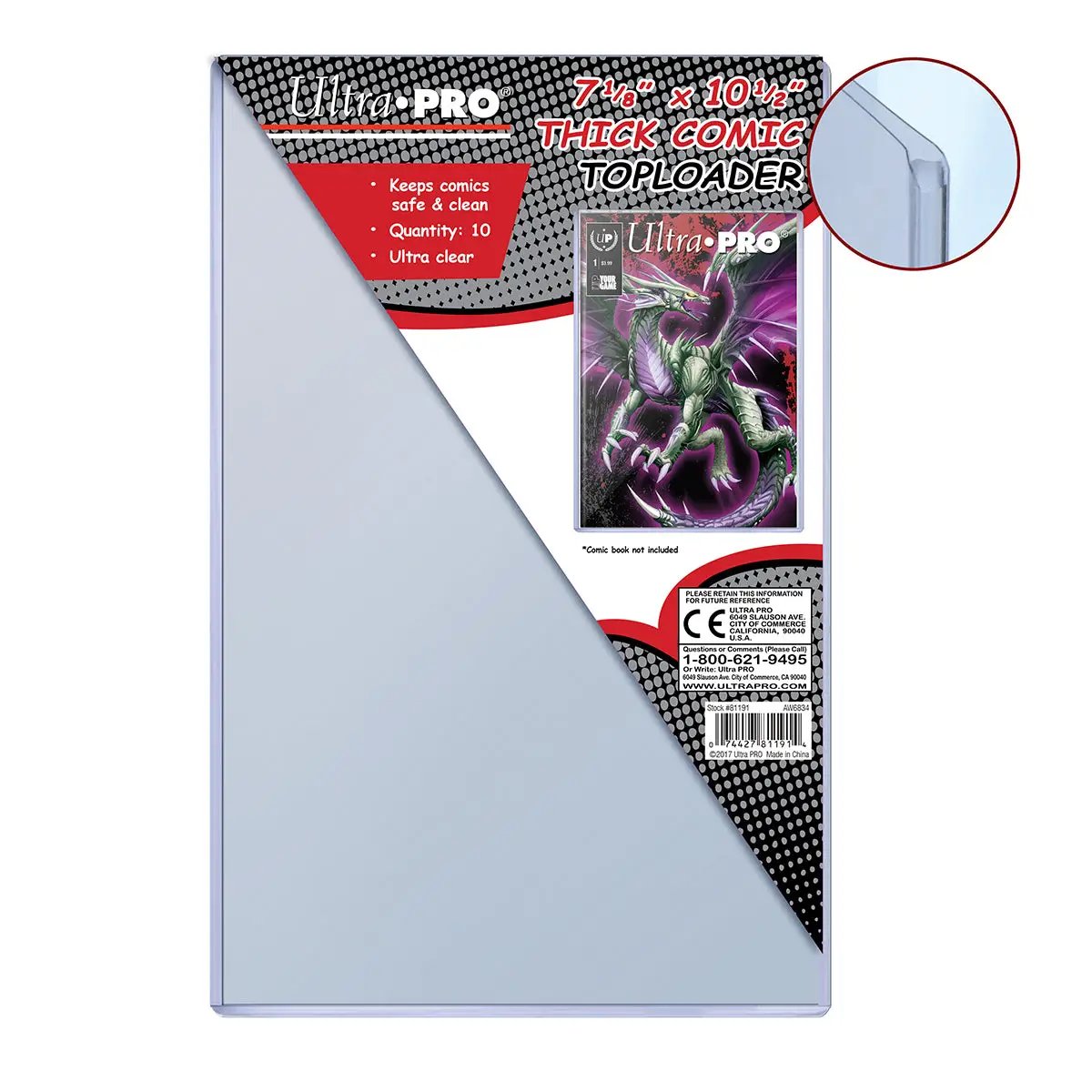 Toploader - Thick Comic 7-1/8 x 10-1/2 (10 per pack)