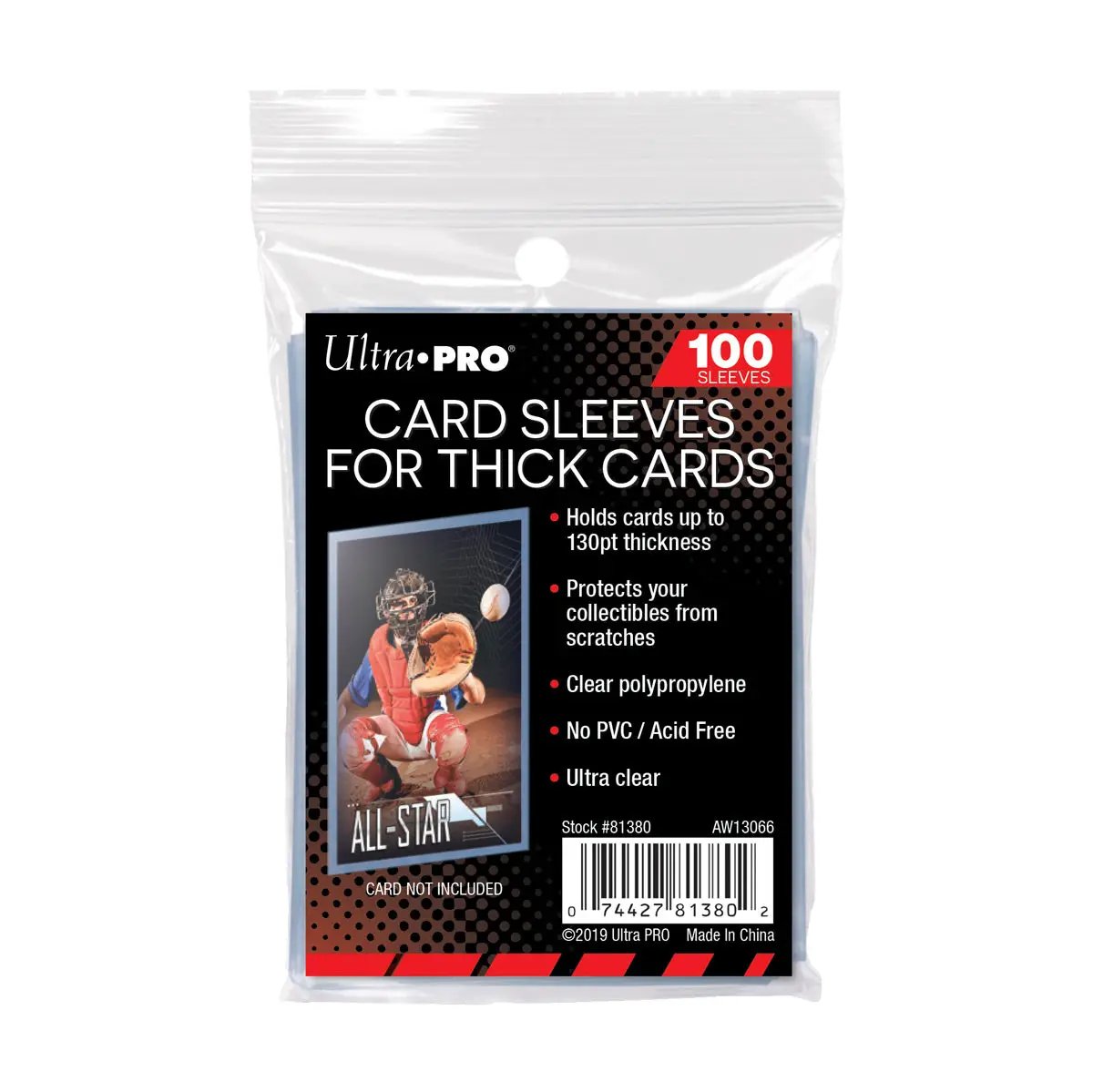 Ultra Pro Card Sleeve - Thick - (100 per pack)